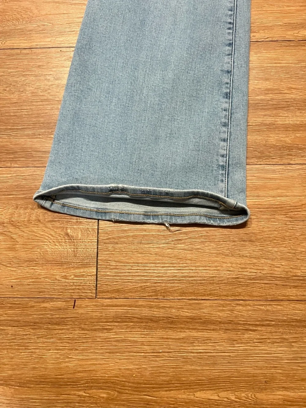 Good American Light Blue High-Rise Flare Jeans - Picture 7 of 9